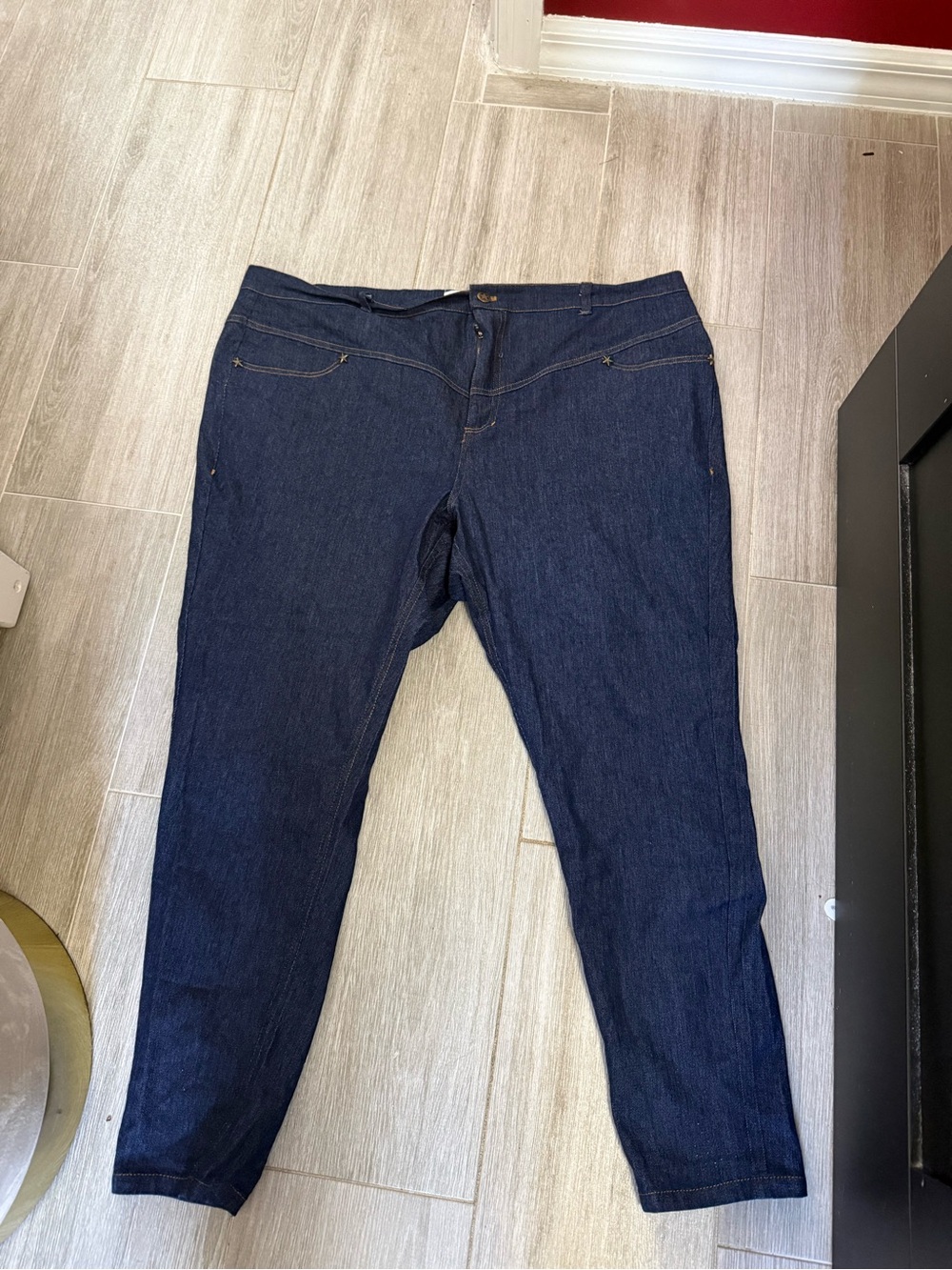 Unique Vintage Dark Indigo Skinny Jeans Plus Size
